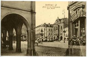 Rumburg. Markt von der Töpfergasse