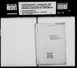 Bär, Ricke Lützelsachsen Bewerber: Gemeinde Lützelsachsen Lagerbuch-Nr. 24 Lützelsachsen