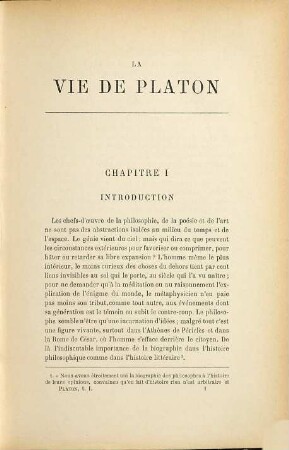 La vie et l'oeuvre de Platon : Ouvrage couronné par l'Académie des sciences morales et politiques, 1