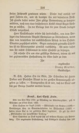 Krause, Karl Christ. Friedr.