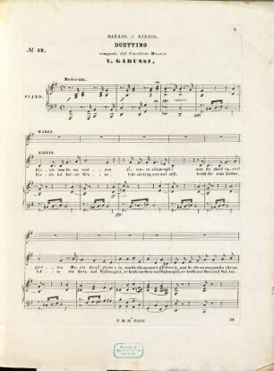 Dodici duettini da camera con accompagnamento di pianoforte, 12. Rizzio