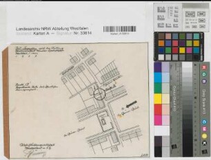 Münster (Münster) Siedlung Habichtshöhe Teillageplan 1933 1 : 1000 24,5 x 30 Zeichnung Wohnstättengesellschaft Münsterland Wohnungsgesellschaft Münsterland