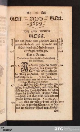 Das I. Capitel. Daniels und seiner Gesellen Auferziehung und Darstellung.