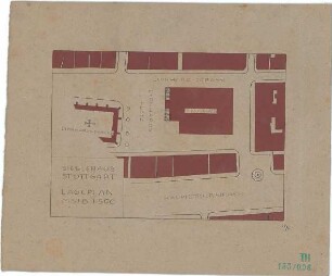 Fischer, Theodor; Stuttgart; Gustav-Siegle-Haus - Lageplan