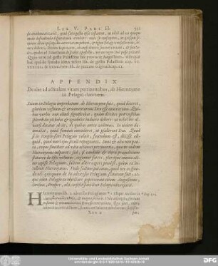 Appendix De aliis ad actualem vitam pertinentibus, ab Hieronymo in Pelagio damnatis.