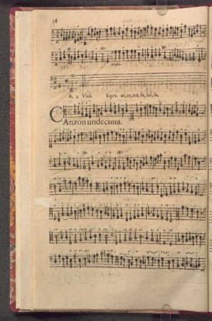 Canzon Undecima. sopra Ut, re, mi, fa, sol, la.
