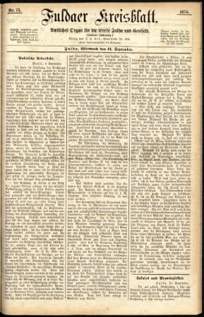 Ausgabe vom Mittwoch, den 11. September 1878.