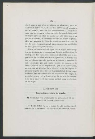 Capítulo VII - Conclusiones sobre la prueba