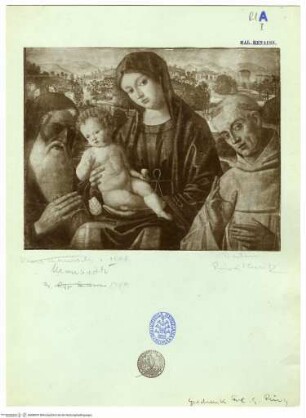 Madonna mit den heiligen Hieronymus und Franziskus