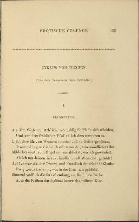 Cyklus von Elegien.