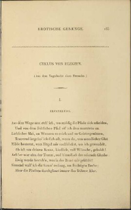 Cyklus von Elegien.