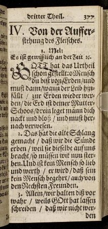 IV. Von der Aufferstehung des Fleisches.
