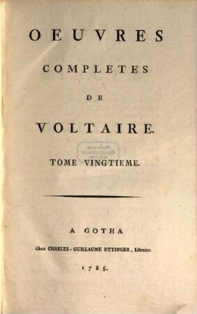 Oeuvres completes de Voltaire, 20. Siecle De Louis XIV ; 1