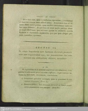 Sectio II. In causis braxatoriis iure Saxonico electorali, possessionem non respiciendam esse, nec possessorium sive summarium sive ordinarium, obtinere, ostenditur