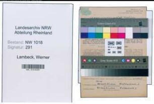 Entnazifizierung Werner Lambeck , geb. 06.06.1902 (Kaufmann)