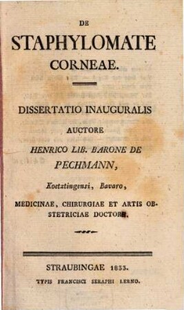De staphylomate corneae : Diss. inaug.