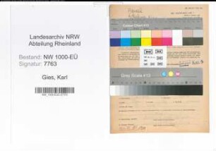 Entnazifizierung Karl Gies, geb. 30.08.1897 (Kaufmann)