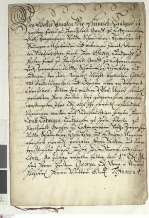 Landgraf Heinrich von Hessen-Darmstadt widerruft entsprechend den auf das Deputat seines Bruders Georg geleisteten Vorauszahlungen seine Ansprüche