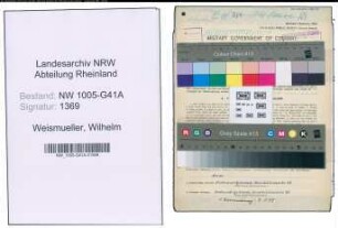 Entnazifizierung Wilhelm Weismueller , geb. 05.05.1907 (Polizist)