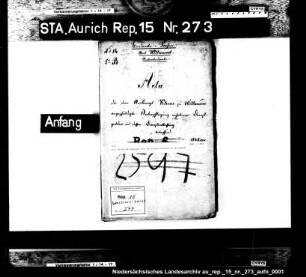 Die Unterschlagungen des Amtsvogts Kleene in Wittmund