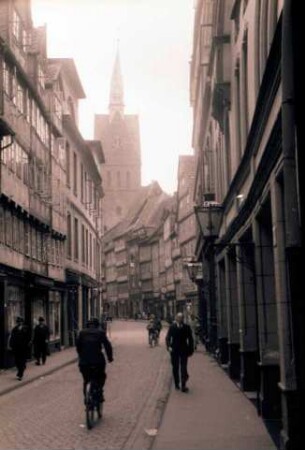 Hannover: Pferdestraße mit Marktkirche [St. Georgii et Jacobi]
