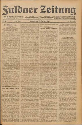 Ausgabe vom Montag, den 12. Januar 1914.