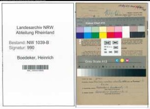 Entnazifizierung Heinrich Boedeker , geb. 30.11.1898 (Beamter)