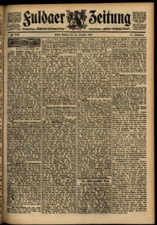Ausgabe vom Freitag, den 21. Oktober 1904.