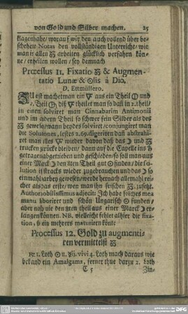 Processus 12. Gold zu augmentiren vermittelst [...]