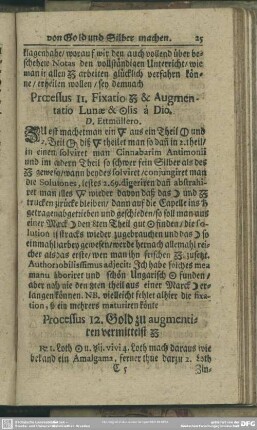 Processus 12. Gold zu augmentiren vermittelst [...]