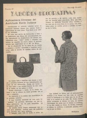 Labores decorativas : Aplicaciones diversas del acolchado estilo italiano