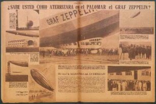 ¿Sabe usted cómo aterrizara en el palomar el Graf Zeppelin? [Fotografías y dibujo]