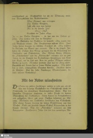Mit der Röder talaufwärts