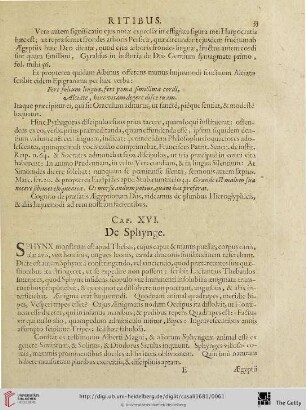 Cap. XVI: De Sphynge