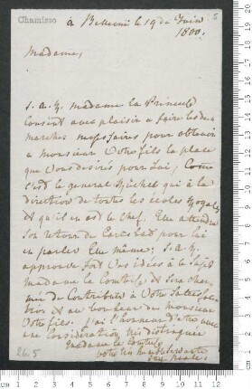 Brief von ... Neale <Comtesse> an Marie-Anne Chamisso <Comtesse de>