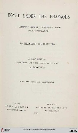 Egypt under the pharaohs : a history derived entirely from the monuments