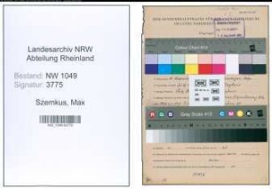 Entnazifizierung Max Szemkus , geb. 30.11.1901 (Arbeiter)
