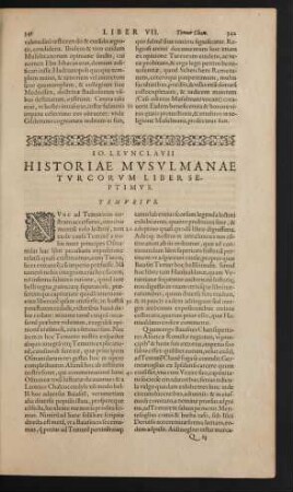 Historiae Musulmanae Turcorum Liber Septimus. Temurius.