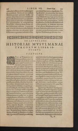Historiae Musulmanae Turcorum Liber Septimus. Temurius.