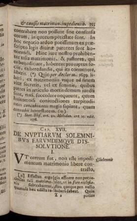 Cap. XVII. De Nuptiarum Solemnibus Earumdemque Dissolutione. - Cap. X. De Bonis Ecclesiasticis In Universum.
