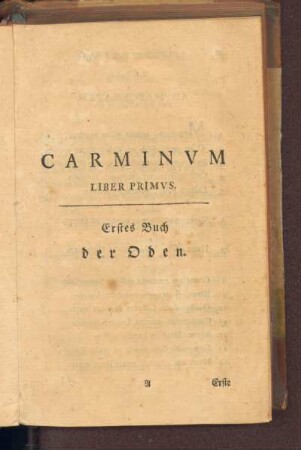 Erstes Buch der Oden