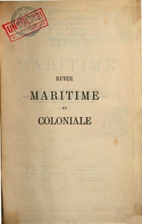 Revue maritime et coloniale. 34. 1872