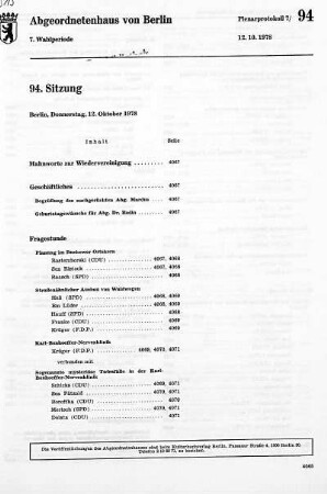 Nr. 94, 12. Oktober 1978