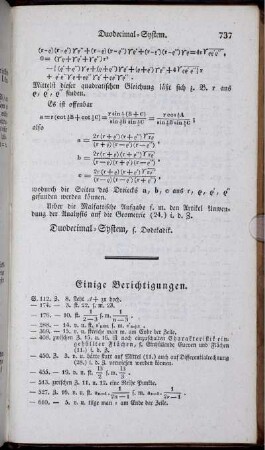 Einige Berichtigungen. Einige nachträgliche Berichtigungen zum fünften Theile.