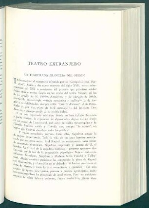Teatro extranjero : La temporada francesa del Odeón