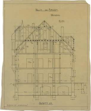 Billing, Hermann; Weinheim, Ehretstr. 9; Haus von Arndt - Schnitt; Detail