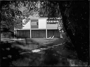 Groethuysen, Herbert; München - Neuhausen, Rondell Neu Wittelsbach 1a; Eigenes Wohnhaus H. Groethuysen an Stelle der elterl. Villa - Außenansicht (Perspektive)