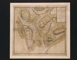 Lageplan des Marburger Schlosses und eines Teils der Stadt