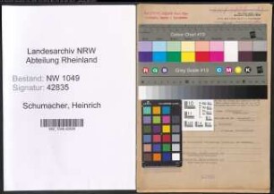 Entnazifizierung Heinrich Schumacher , geb. 21.11.1909 (Werkmeister)