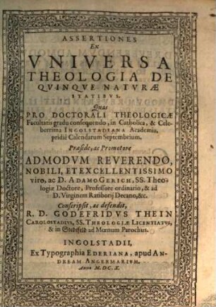 Assertiones ex universa theologia de quinque naturae statibus